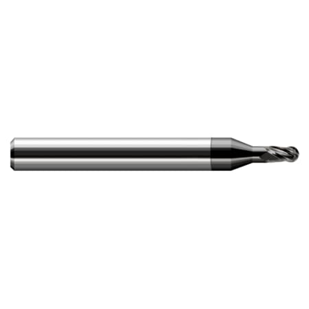 Harvey Tool Miniature End Mill - Ball - Long Reach, Stub Flute, 0.1250" (1/8) 978508-C4
